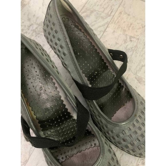 Jambu Allure Gray Closed Toe Woven Pump Heels Womens Size 6M - Picture 7 of 9
